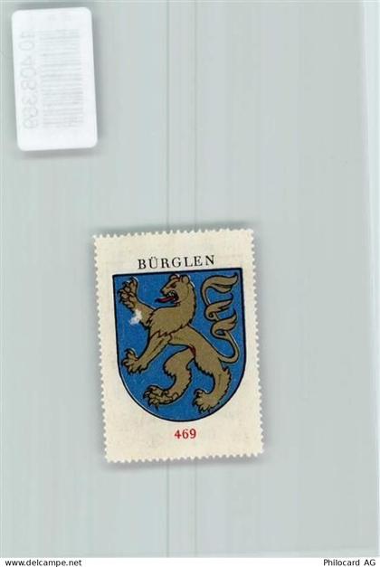 8575 Bürglen TG - Vignette Wappen Kaffee Hag ca 1920-1940 Löwe - 10408369
