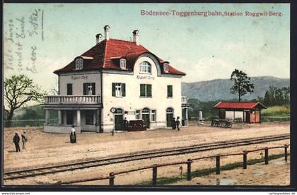 AK Roggwil /TG, Bahnhof der Bodensee-Toggenburgbahn Roggwil-Berg