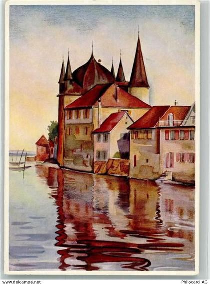 8266 Steckborn Künstlerkarte Turmhof Schloss - 38068277