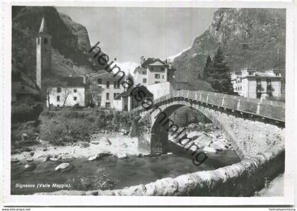 Bignasco - Valle Maggia - Foto-Ansichtskarte Grossformat - Edizioni W. Tannaz gia Steinemann Locarno