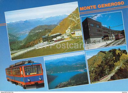 Monte Generoso - Capolago - Ferrovia - Ristorante Monte Generoso - train - railway multiview - 1990 - Switzerland - used