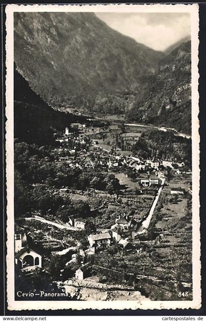 AK Cevio, Panorama aus der Vogelschau
