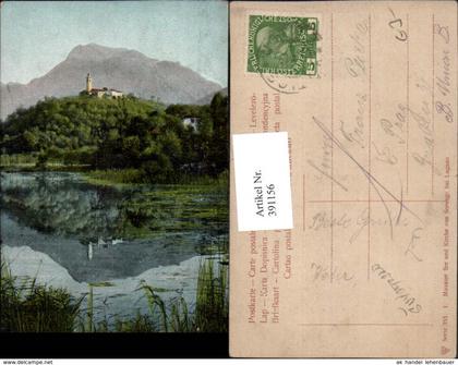 391156,Muzaner See u. Kirche von Sorengo bei Lugano Kt Tessin