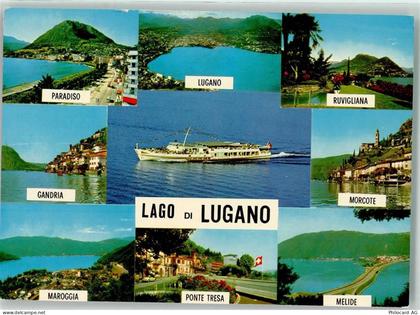 6900 Lugano - Paradiso Gandria Maroggia Melide Morcote Motorschiff Lago... - 39490656