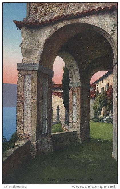 AK Lago Lugano Morcote bei Melide Porto Ceresio Paradiso Brusino Maroggia Varese Tessin Schweiz Suisse Photochromie ?