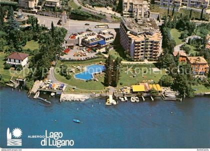 Bissone Lago di Lugano Albergo Lago di Lugano Fliegeraufnahme