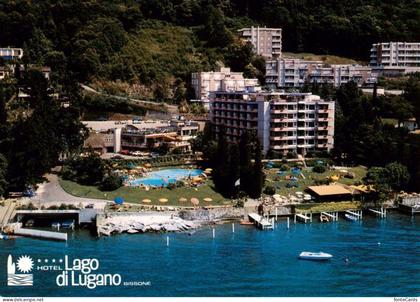 Bissone Lago di Lugano TI Hotel Lago di Lugano Fliegeraufnahme
