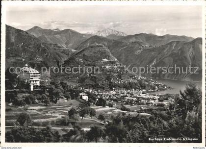 Cademario Kurhaus Ortsblick Luganersee
