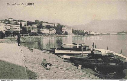 LUGANO Lago di Lugano TI Lago-di-Lugano Promenade Boote Dampfer Hotel-Europe Ufe