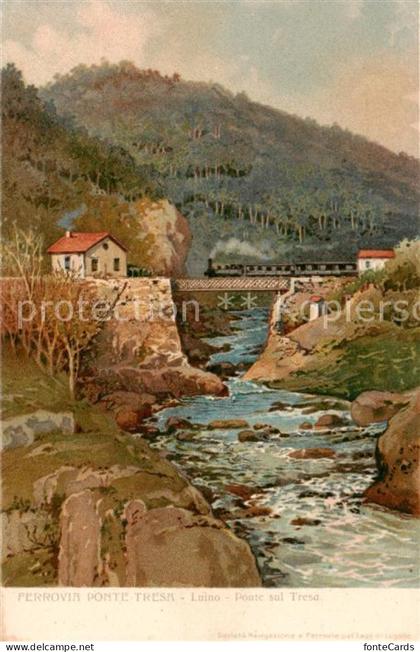 Ponte-Tresa TI Ferrovia Ponte Tresa Luino Ponte sul Tresa Kuenstlerkarte