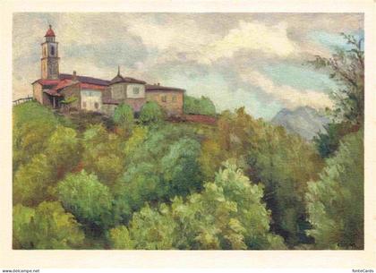 Sorengo Teilansicht mit Kirche Kuenstlerkarte