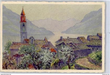 6622 Ronco sopra Ascona Künstlerkarte sign. E. Zuppinger Kirche - 51425197