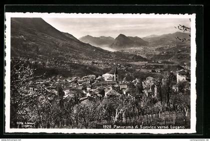AK Sonvico, Panorama di Sonvico verso Lugano