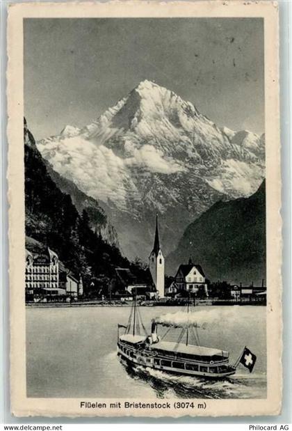 6454 Flüelen - Bristenstock Raddampfer - 39498984