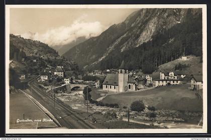 AK Gurtnellen, Totalansicht mit neuer Kirche