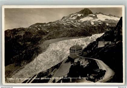 Furka Foto AK Omnibus Hotel Belvedere - 38184836