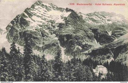 Maderanertal Maderanerthal Silenen UR Hotel Schweiz Alpenklub Panorama