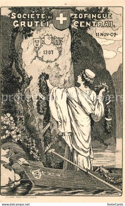 Ruetli Vierwaldstaettersee Societe de Zofingue Grutli Central
