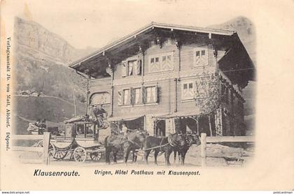 Schweiz - UNTERSCHÄCHEN (UR) - Klausenroute - Urigen, Hôtel Posthaus mit Klausenpost
