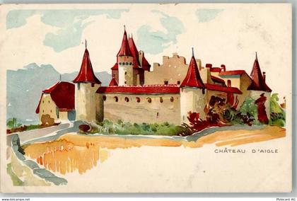1860 Aigle Lithographie Schloss - 13990373