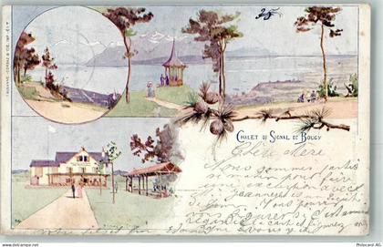 1172 Bougy-Villars 1899 Künstlerkarte Chalet su Signal de Bougy sign. - 13271709