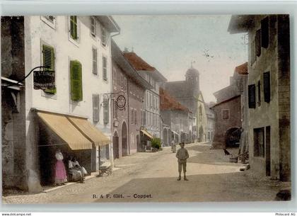 1296 Coppet 1917 - Straßenpatie AK - 13213967
