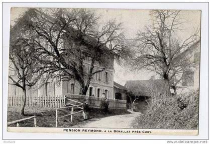 cpa LA BERALLAZ pension REYMOND pres de cugy enfants a la pose A VOIR - duvernay photo