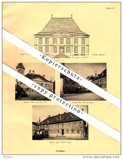 Photographien / Ansichten , 1933 , Echallens , Gros-de-Vaud , Prospekt , Architektur , Fotos !!!