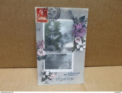 ESSERTINES SUR YVERDON (Suisse) carte fantaisie une pensée