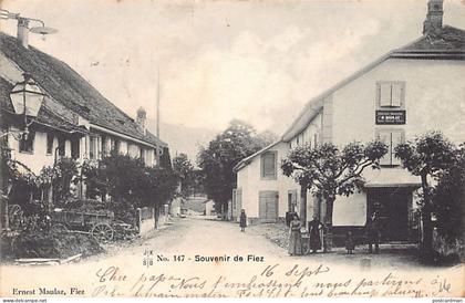 Suisse - FIEZ (VD) La rue principale - Epicerie Maulaz, éditeur de la carte postale - Ed. Ernest Maulaz 147