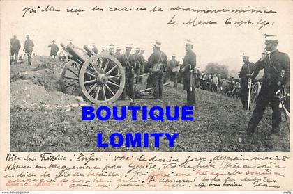 Suisse carte militaire canon artillerie CPA Corbaz & Cie Lausanne cachet Le Mont 1901