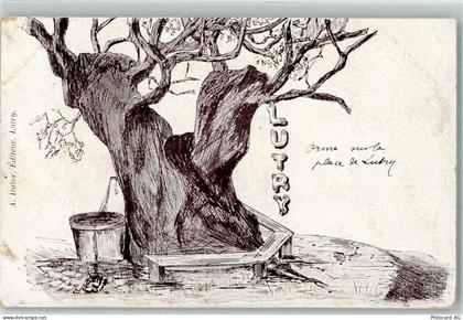 1095 Lutry Künstlerkarte Baum Bank - 10586871