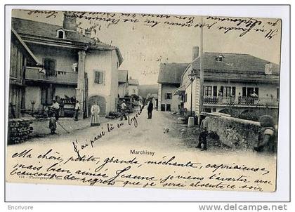 cpa MARCHISSY jolie rue animée - 173 ph des arts