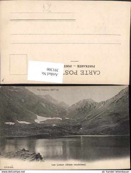391300,Lac Lioson See b. Ormont-Dessous Pic Chaussy Bergkulisse Kt Waadt