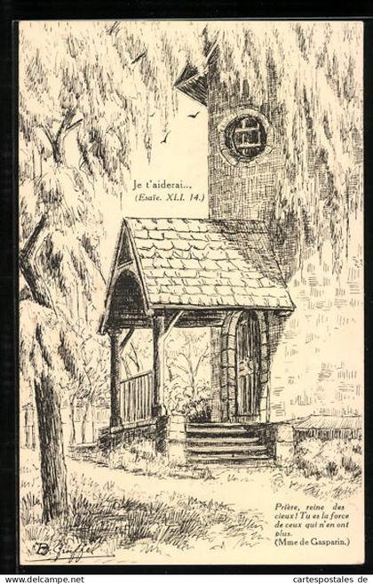 Künstler-AK Oron, l'Eglise