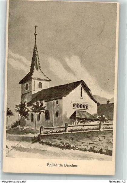 1038 Bercher 1913 Foto AK Kirche - 38194701