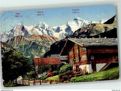 1052 Le Mont-sur-Lausanne 1912 - Eiger Mönch und Jungfrau Chalets - 10608652
