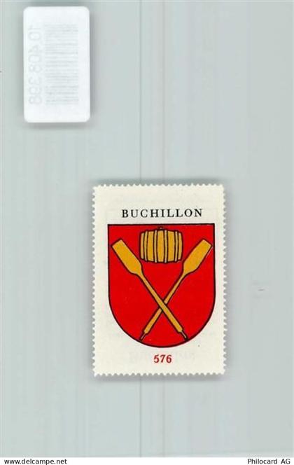 1164 Buchillon - Vignette Wappen Kaffee Hag ca 1920-1940 Ruder Fass - 10408398