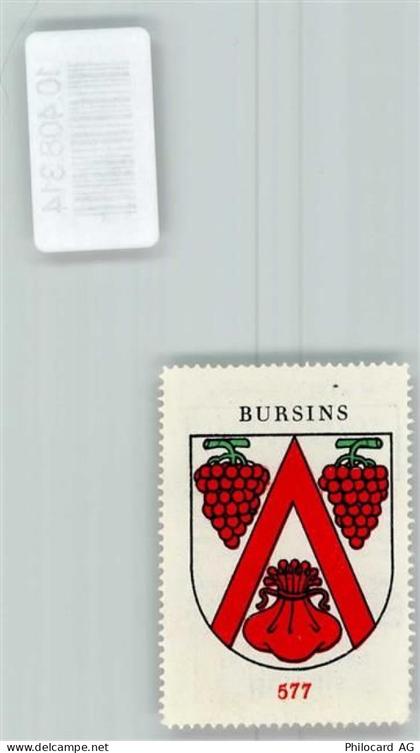 1183 Bursins - Vignette Wappen Kaffee Hag ca 1920-1940 - 10408314