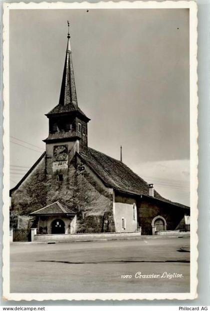 1263 Crassier 1967 Foto AK Kirche - 38194775