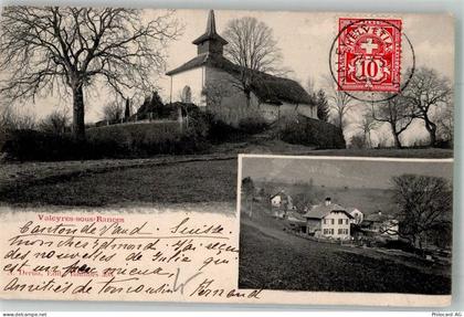 1358 Valeyres-sous-Rances 1903 Foto AK Kirche Marke bildseitig - 13312456