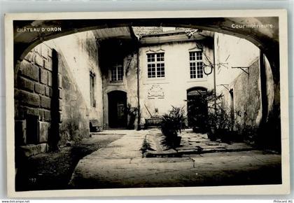 1608 Oron-le-Châtel 1926 Foto AK Schloss Oron Bahnpost Zug 7 - 38193956
