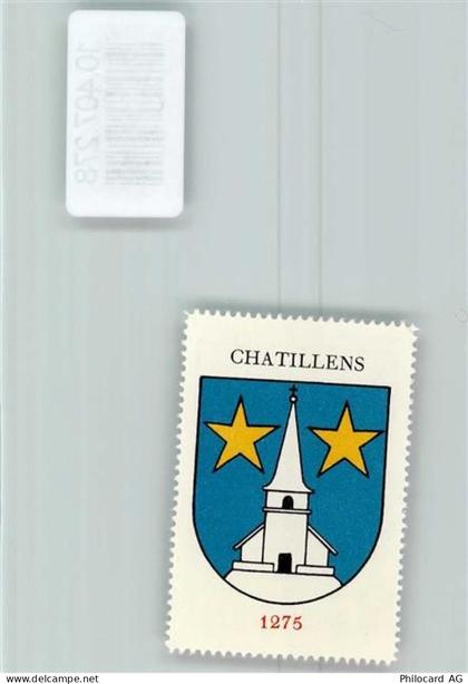 1610 Châtillens - Vignette Wappen Kaffee Hag 1920-1940 Kirche Sterne - 10407278