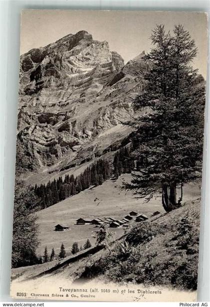 1865 Les Diablerets Ormont-Dessus Foto AK Taveyannaz - 38194624