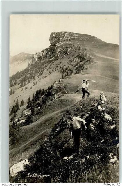 Chasseron - Männer bei der Feldarbeit - 10607081