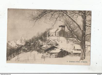 CHATEAU D'OEX 6 L'EGLISE ET VUE PANORAMIQUE