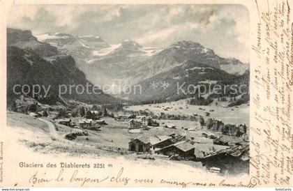 Diablerets Diablerets Les Teilansicht m. Glacier-Gletscher