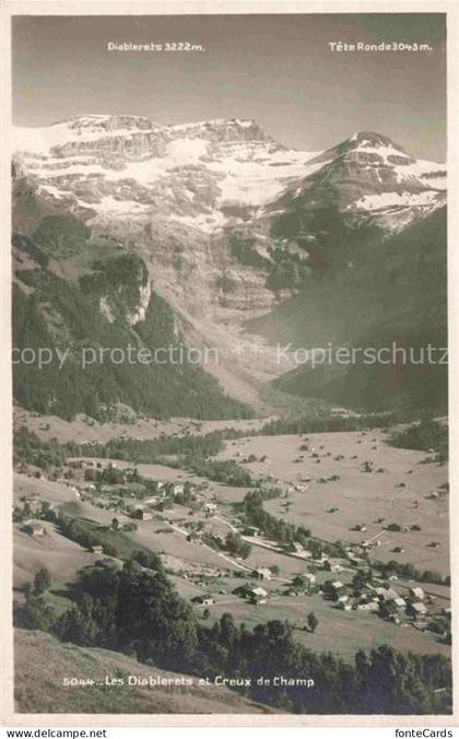 Diablerets  Les Diablerets VD Diablerets Tête-Ronde Creux-de-Champ Bergdorf Tal
