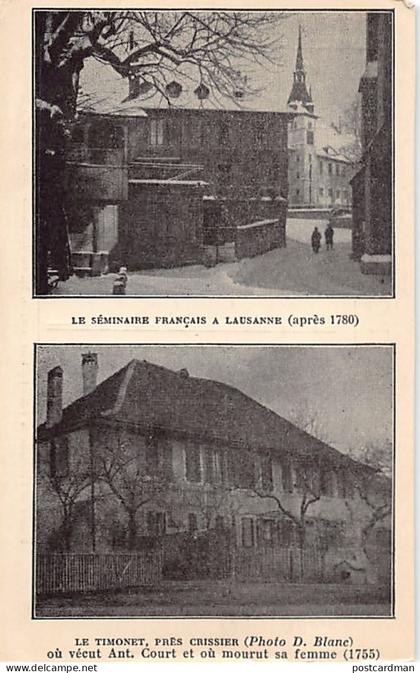 Suisse - LE TIMONET près CRISSIER (VD) Le séminaire français de Lausanne - Ed. Histoire d
