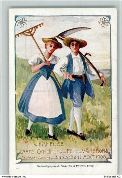 1800 Vevey - Landwirtschaft Berufe Faneuse - Fete des Vignerons 1905, Er... - 13213566